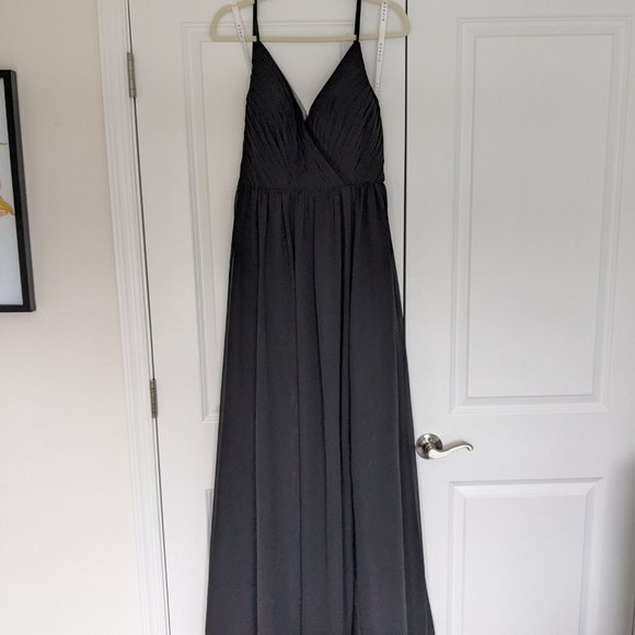 Azazie Dresses & Skirts - NWT Azazie floor length chiffon dress - black - size A12